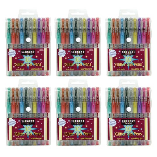 Shop The Sargent Art Glitter Gel Pens 6 Packs Of 10 At Michaels Com